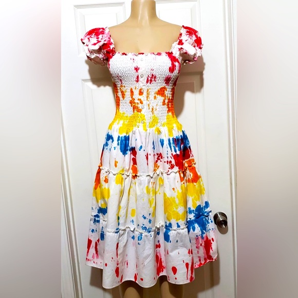 Dresses Thick Cotton Paint Splatter Dress Poshmark